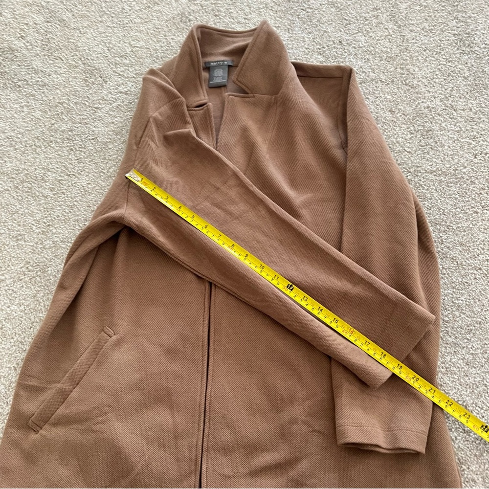 Matty M Chic Tan Brown Open Front Cotton Cardigan NWOT Size XL - Picture 11 of 12